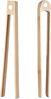 Grate Tain- Magnetic - 7 Inch Wooden Toast Gabbers, Heat Resistant Cooking Tongs | Magnetic Wooden Chating for, Cheese, Muffins, Bacon, Fruit Portion, Prep