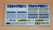 Tamiya 58261 TA-04 Pro Chassis Kit/TA04, 9495348/19495348 Decals/Stickers, NIP