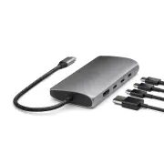 Satechi USB-C Multiport Adapter 8K with Ethernet V3 (Space Grey)