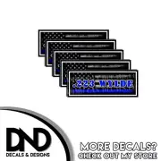 .223 WYLDE Ammo Can Decal Ammunition Box Sticker Blue Line American Flag 5 Pack