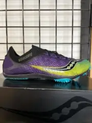 Saucony Endorphin Track Racing Running Shoes Men's Size 8.5 Purple Metal Spikes
