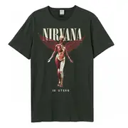 Amplified Unisex Adult In Utero Nirvana T-Shirt Charcoal XL