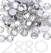 Flat Back Crystal Rhinestones Nails Gems Swarovski Crystals Jewels for Diamonds Crafts Decorations Clothes Shoes Makeup SS10 2880pieces2.8mm Clear