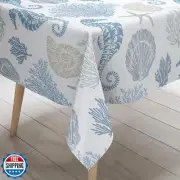 weesire Coastal Nautical Rectangle Tablecloth Ocean Themed Beach Decorative W