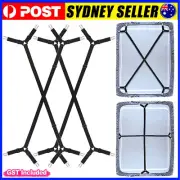 2pcs Elastic Strap Clip Crisscross Bed Sheet Gripper Suspender Mattress Fastener