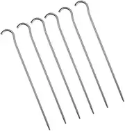 TOAKS Titanium Ultralight Hook Tent Stake (6-Pack) Titanium Hooks Outdoor Camping Tent Stakes Hook Hiking Tent Accessories