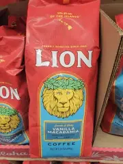 24oz/ 1.5lb Lion VANILLA MACADAMIA Nut Coffee Bag Ground Grind from Hawaii 2pk