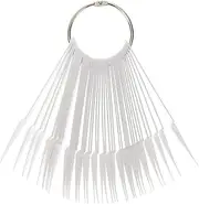 150pcs Fan Shape Nail Display Tips Nail Practice Sticks for Salon Artists Beginners Portable and Organized Ring