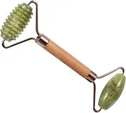 HONMEET Natural Jade Roller Double-head Face Sculpting Tool under Eye Massager Gua Sha Tool for Face Skincare for Muscle Eye Wrinkles