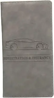 [LIFKOME] Pu Leather Id Card Holder Car Insurance Folder Credit Cards Pouch Travel Office Wallet for Id Documents