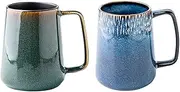 Water Cup Large Coffee Mug Ceramic Coffee Cups for Office and Camping Big Coffee Mug for Latte Coffee Tea Soup as Friend Gifts Coffee Mug (Color : Set 1)