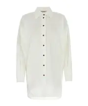 drop-shoulder crepe shoulder S,XS White