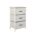 Levede Chest of 3 Drawers Bedside Table Storage Cabinet Tower Dresser Beige