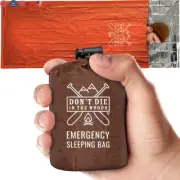 Ultralight Waterproof Emergency Sleeping Bag with Hood Thermal Mylar Survival