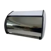Metal Bread Box Portable Bread Bin with Roll Lid for Pantry Home Baked Goods