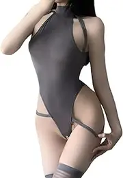[JINZIJINYU] Women Sexy Lingerie Teddy One Piece Sexy Crotchless Bodysuit Without Taking It Off Passion Tights Temptation Bodysuit