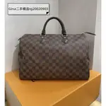 二手 LV 路易威登 SPEEDY 35 棋盤格 拉鍊 波士頓包 手提包 N41363