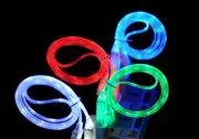 WHITE Visible LED Micro USB Charger Cable Samsung Galaxy Tab 3 4 7.0 8.0 10.1