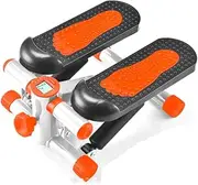 Stair Stepper Exercise Equipment for Home Portable Fitness Mini Step Machine with Resistance Bands and Monitor Twisting Action Portable Hydraulic Cylinder with Resistance Band