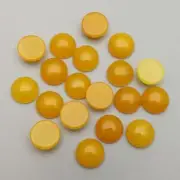 Natural Yellow Jade Stone 100pcs 12mm Round CAB CABOCHON DIY Jewelry No Holes