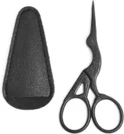 Stork 3.6 Inch Sewing Embroidery Scissors with Artificial Leather Cover - Stainl