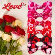 Puppy Bows ~ Valentine's day heart bow tie dog collar slide bowtie accessory