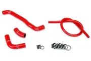 HPS Red 3-Ply Silicone Radiator Hose Kit for Suzuki 00-08 DRZ400S DRZ400SM (for: Suzuki)