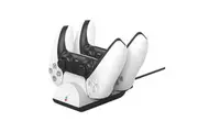 Goobay Dual Controller Charging Station Dock For PlayStation 5 PS5 Matte White