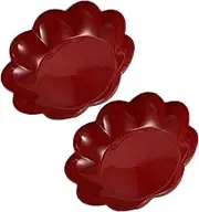 GREENADSCAPE 2pcs Household Candy Dish Snacks Snack Food Trays for Party Fruit Plate Cake Tray Serving Platter Serving Platters Divided Plates Charcuterie Board Compartment Plates Red