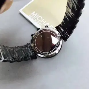 全館免運 Michael Kors 手錶 全新正品 MK6297 時尚黑色不銹鋼錶帶腕錶/女錶 單眼 日期手錶 款 可開發票