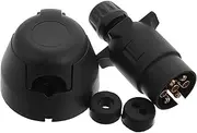 Way Trailer Signal Light Socket Weatherproof Wiring Plug Adapter Round Connector for Trailer End