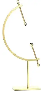 JUXYES Golden Toned Sphere Holder Caliper Stand, Caliper Style Display Stand For Mineral, Ornament, Gem, Shell, Coin, etc (M)