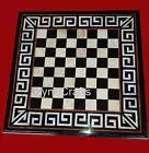 Square Black Marble Coffee Table Top Unique Design Inlay Work Patio Sofa Table