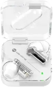 Wireless Bluetooth 5.1 Earphone with Transparent Style, Low Latency 13mm Driver HIFI Music Earbuds Headphones (White)