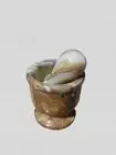 Handmade Natural Onyx Mortar & Pestle | Unique Mini Stone Grinder for Spices