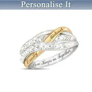 Together In Love Personalised Engraved Ring