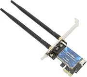 PCIe WiFi Card, 2.4GHz 5GHz Dual Band Wireless Adapter, Bluetooth 4.1, Wireless WiFi Network Adapter Card with 5dBi High Gain Antennas for Desktop PC, Ultra Low Latency