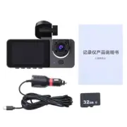 3 Channel Car DVR FHD 1080P 3-Lens Inside Vehicle DashCam Three Way Camera DVR
