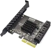 SATA PCI E Adapter 6 Ports SATA 3.0 to PCI Express X4 Expansion Card Interface Expansion Card SATA3.0 PCIe PCI-E SATA Controller for HDD
