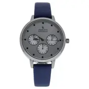 Charlotte Raffaelli CRB013 La Basic - Silver/Blue Leather Strap Watch by Charlotte Raffaelli for Women - 1 Pc Watch