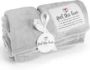 Get Well Blanket - Healing Blanket - Inspirational Blankets for Women/Men - Get Well Soon Gifts - Soft Throw Blanket (Gray Fleece 50”x65”)