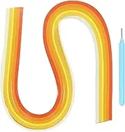 uxcell Paper Quilling Kit, 21.3 Inch 3mm Paper Quilling Strips with Blue Pen for Beginners DIY Hand Crafts Teaching Tools Flower Decoration(Yellow, Pack of 120)