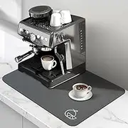 Coffee Mat, Proxima Direct 40 * 50CM Hide Stain Rubber Backed Absorbent Dish Drying Mat Coffee Machine Mat Coffee Accessories for Kitchen Counter for Countertops Decor Bar Service Spill Mat