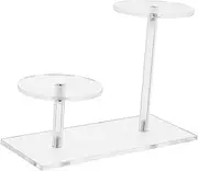 HEALSOPTHY Acrylic Tiered Display Stand Perfume Cake Jewelry Organizer Desktop Display Case