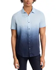 The Men's Store at Bloomingdale's Dip Dye Short Sleeve Linen Shirt - Exclusive