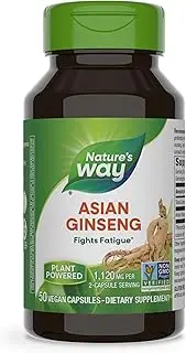 Nature's Way Premium Herbal Asian Ginseng 560 mg per capsule, 50 VCaps (Packaging May Vary)
