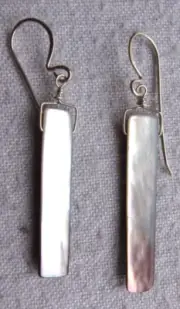 New Handmade Sterling Silver Shell Earrings Van Hee Designs VGC