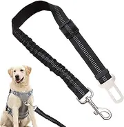 Dog Seat Belt for Car, UK Adjustable Dog Travel Safety Belt Dog Car Harness Safety Harness for Dogs, Dog Seatbelt with Enhanced Carabiner, Adjustable Dog Car Harness with Anti Shock Buffer (Black)