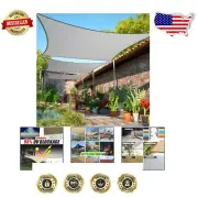 Heavy Duty 12' x 19' Grey Rectangle Shade Sail - Breathable & Water Permeable