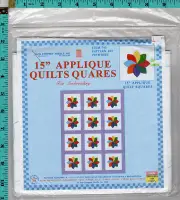 Pinwheel" Jack Dempsey Needle Art 15" Applique Quilt Squares Item 745 Pattern 92